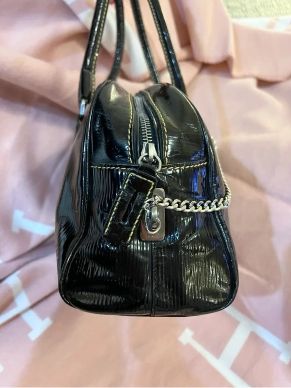 Prada⭐️Venice Black Patent Leather Bowler Bag! Offers are always welcome!